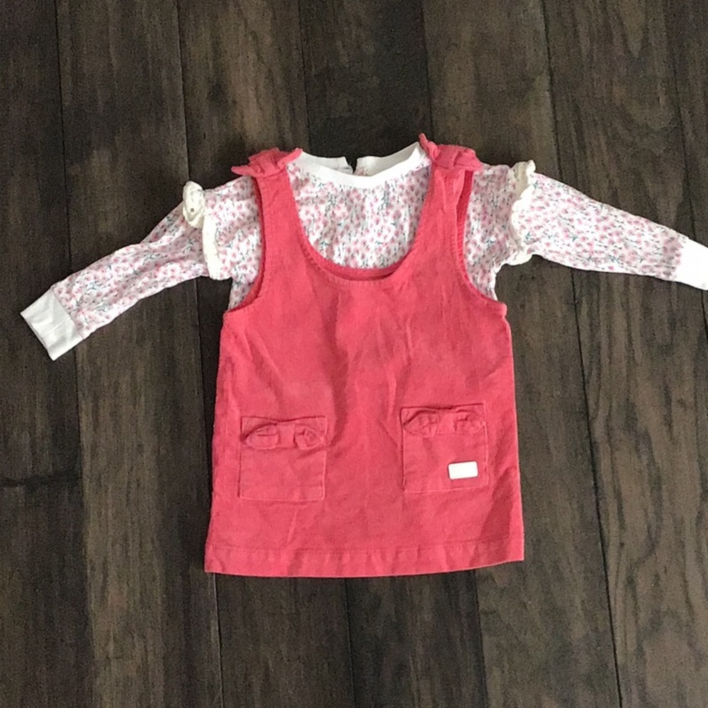 7 for all mankind baby girl 2-piece dress set, 12-18 month